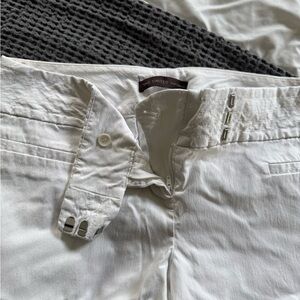 The limited White Trousers with Hook Closure